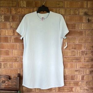 Light Blue T-Shirt Dress w/pockets